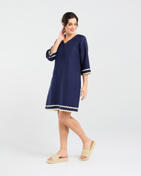 Desiree Gold Ric Rac Trim Dress