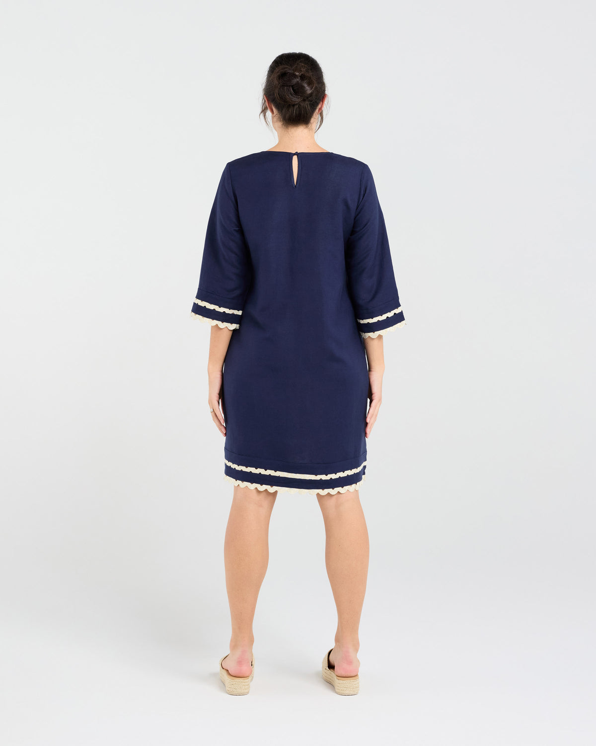 Desiree Gold Ric Rac Trim Dress