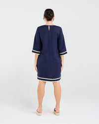 Desiree Gold Ric Rac Trim Dress