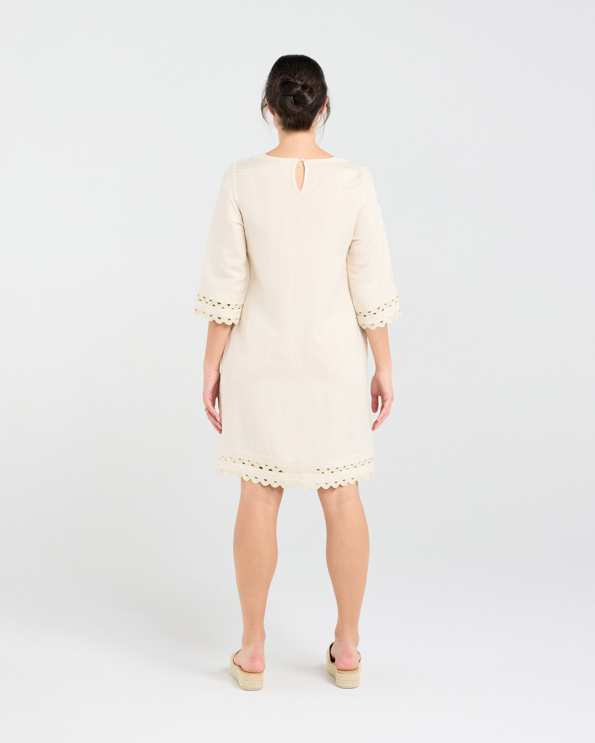 Desiree Gold Ric Rac Trim Dress