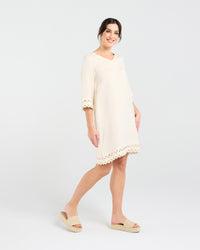 Desiree Gold Ric Rac Trim Dress
