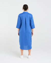 Amelie Plain Linen Shirt Dress