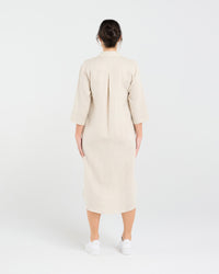 Amelie Plain Linen Shirt Dress