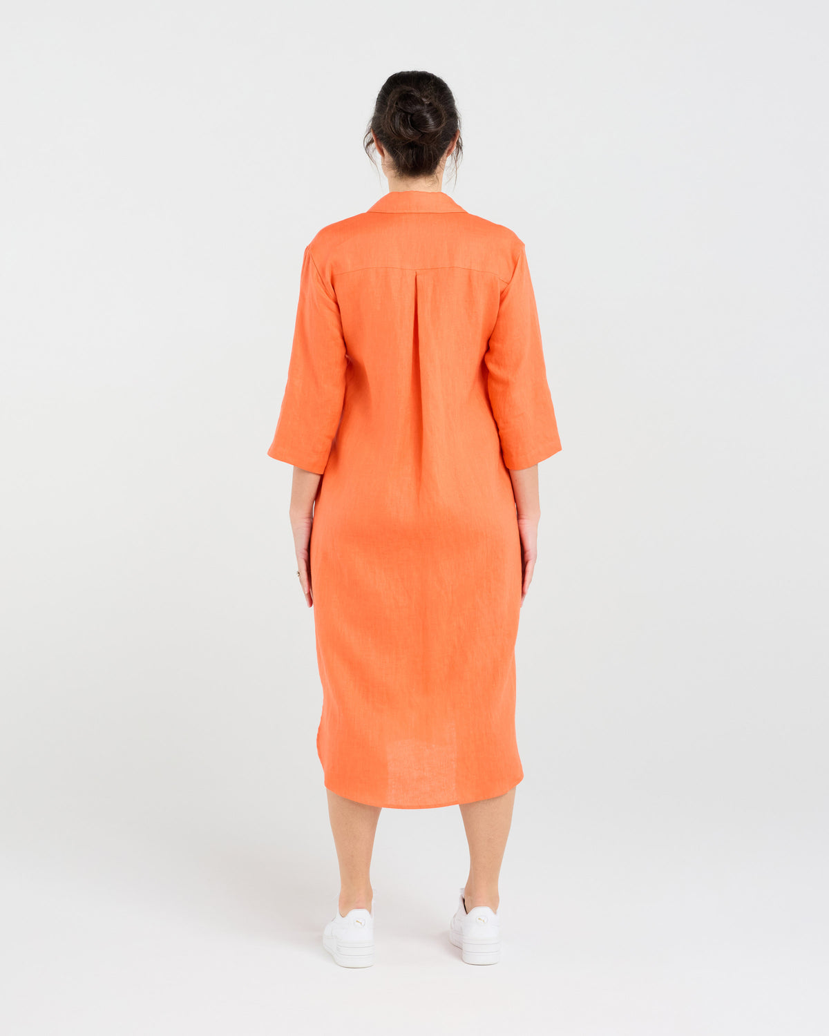 Amelie Plain Linen Shirt Dress