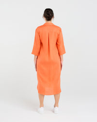 Amelie Plain Linen Shirt Dress