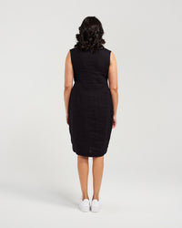 Two Pocket Elastic High Waist Dress