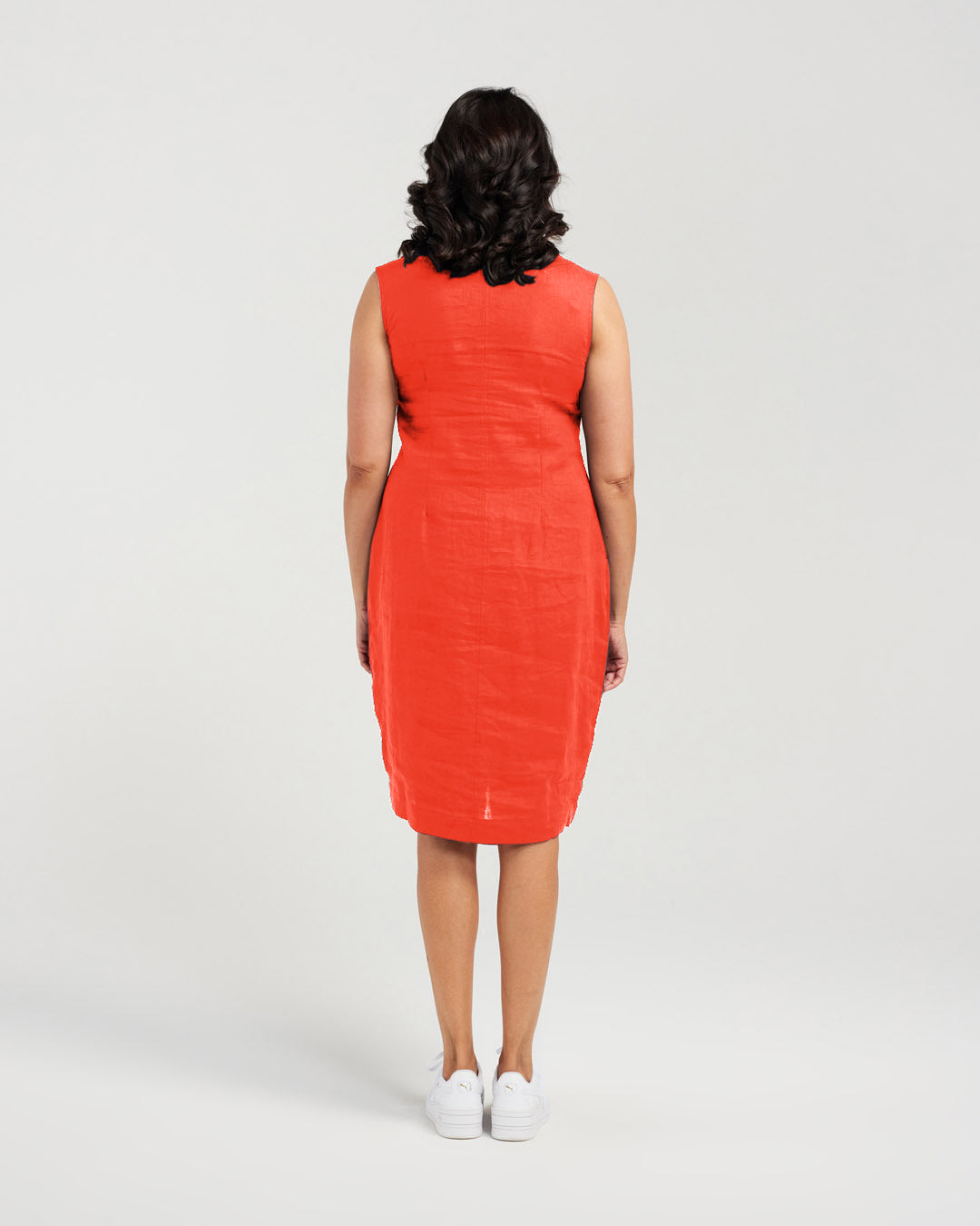 Two Pocket Elastic High Waist Dress