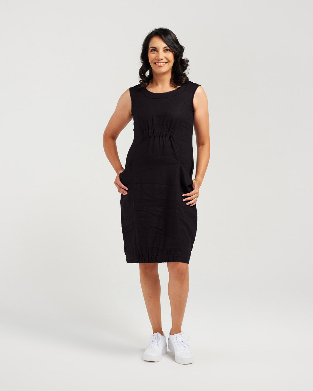 Two Pocket Elastic High Waist Dress – Blackstone Clothing