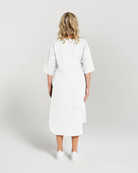 Plain Linen Tulip Hem Dress