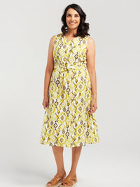 Sleeveless Ikat Dress