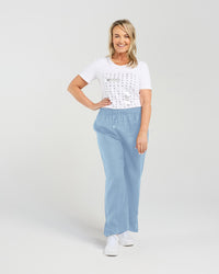 Straight Leg Linen Pant
