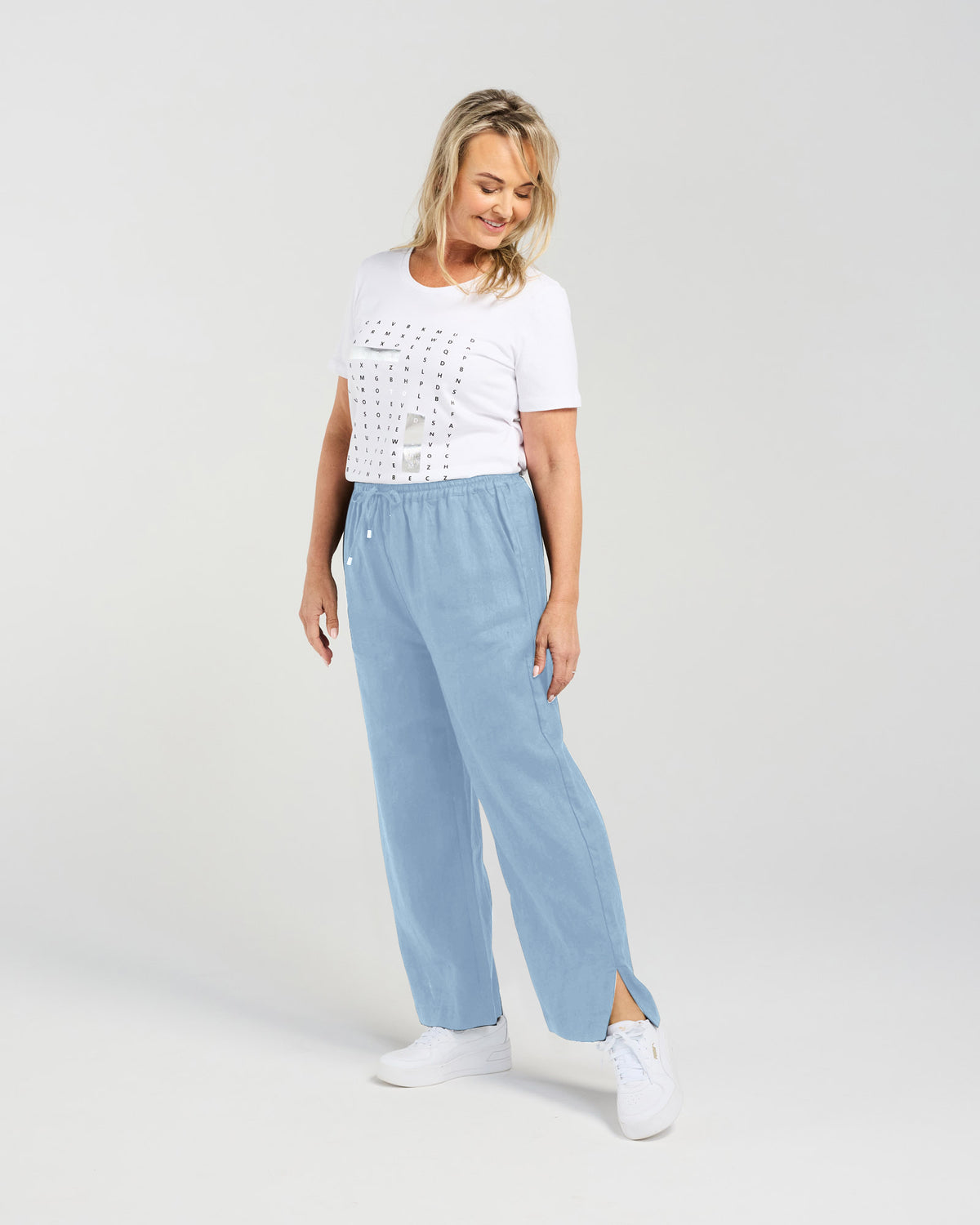 Straight Leg Linen Pant