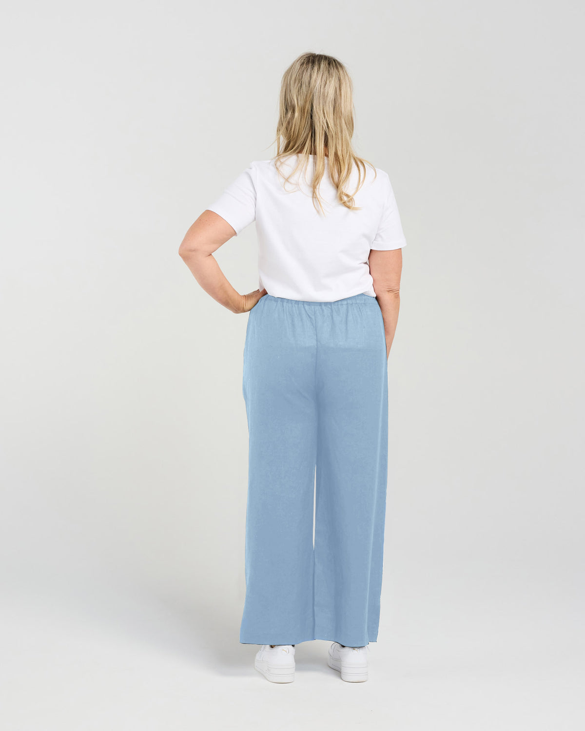Straight Leg Linen Pant