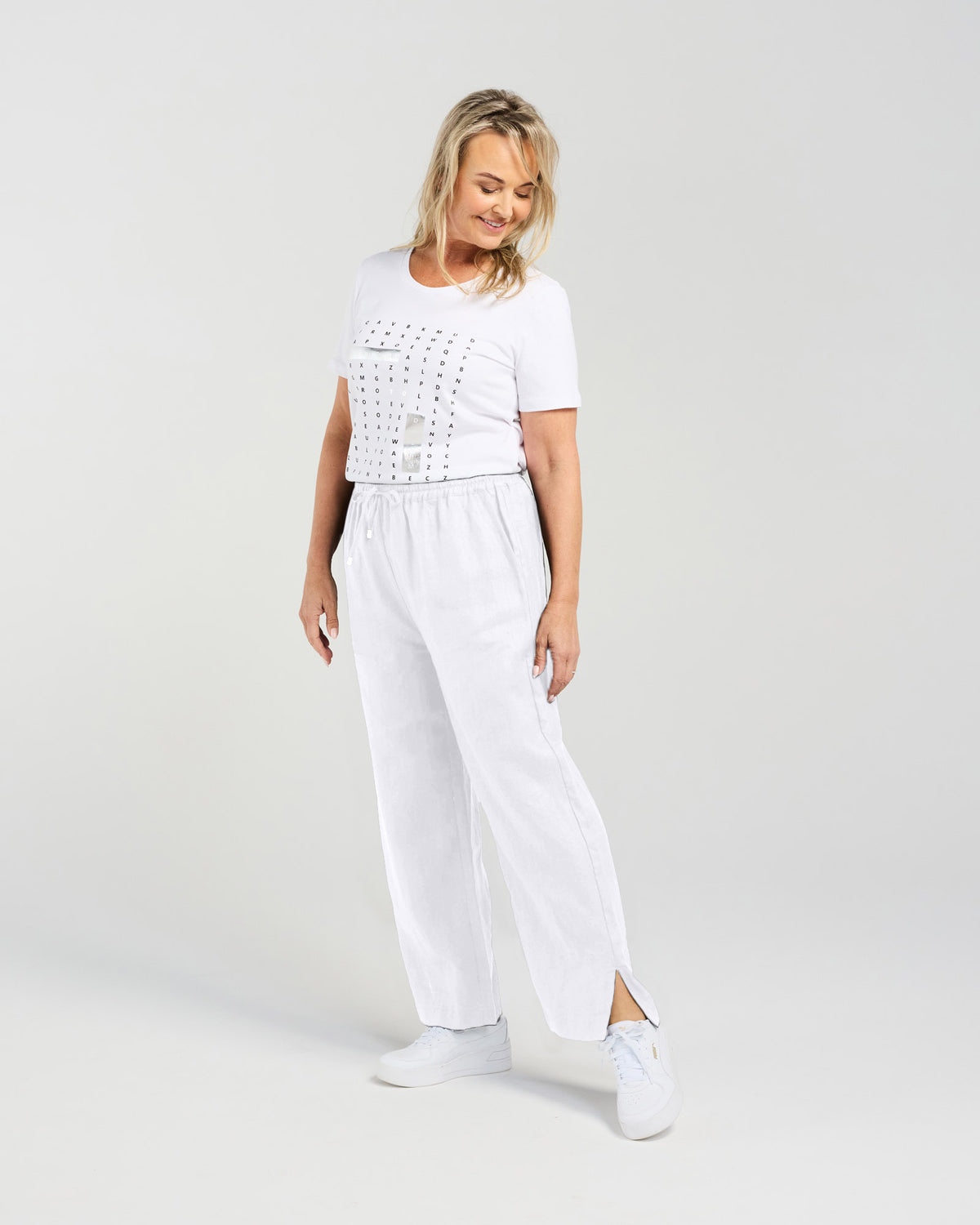 Straight Leg Linen Pant