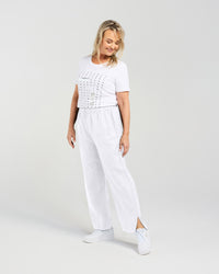 Straight Leg Linen Pant