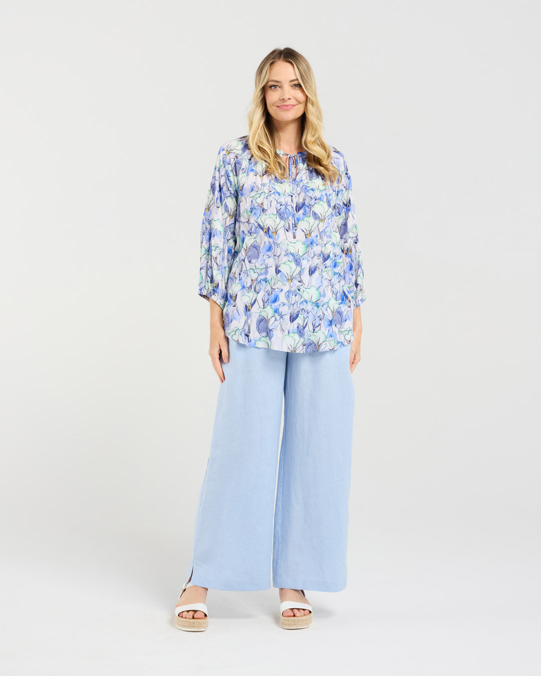 Celine Gathered Sleeve Top