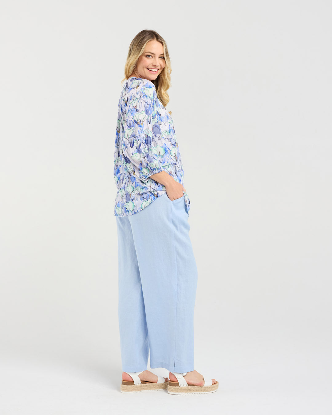 Celine Gathered Sleeve Top