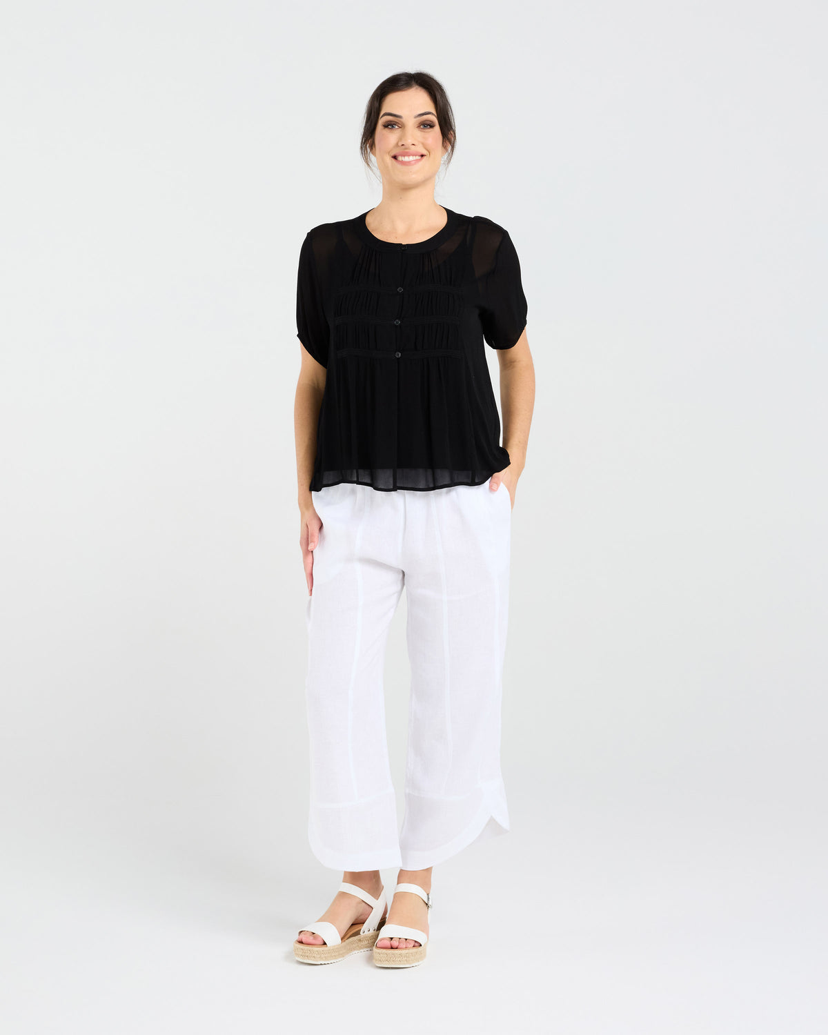 Hilarie Gathered Front Top