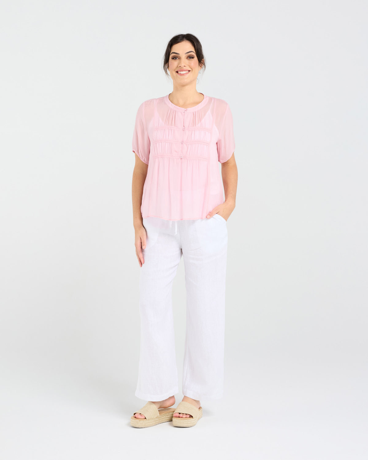Hilarie Gathered Front Top