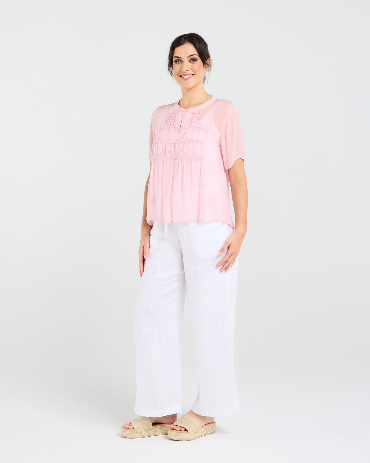 Hilarie Gathered Front Top