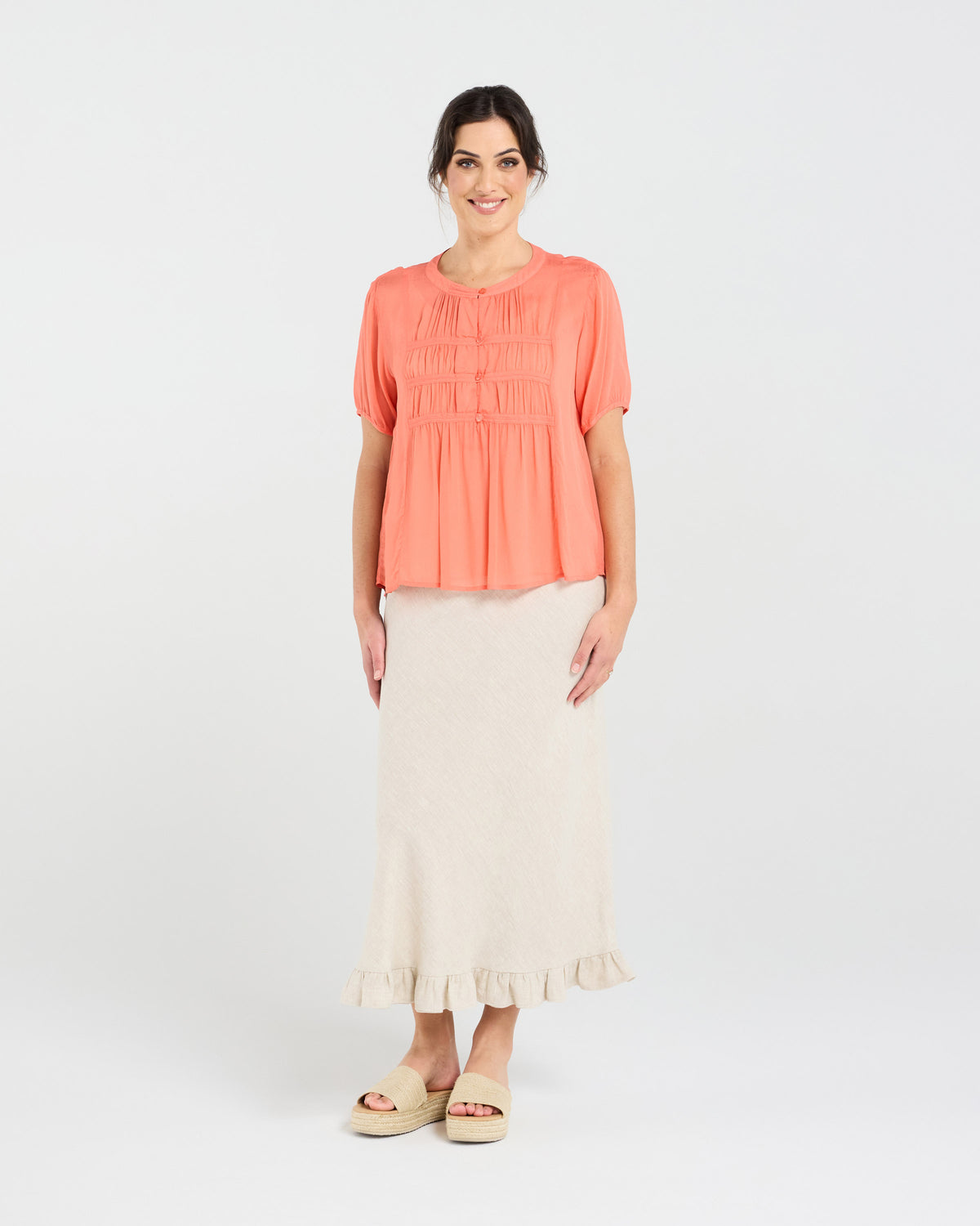 Hilarie Gathered Front Top