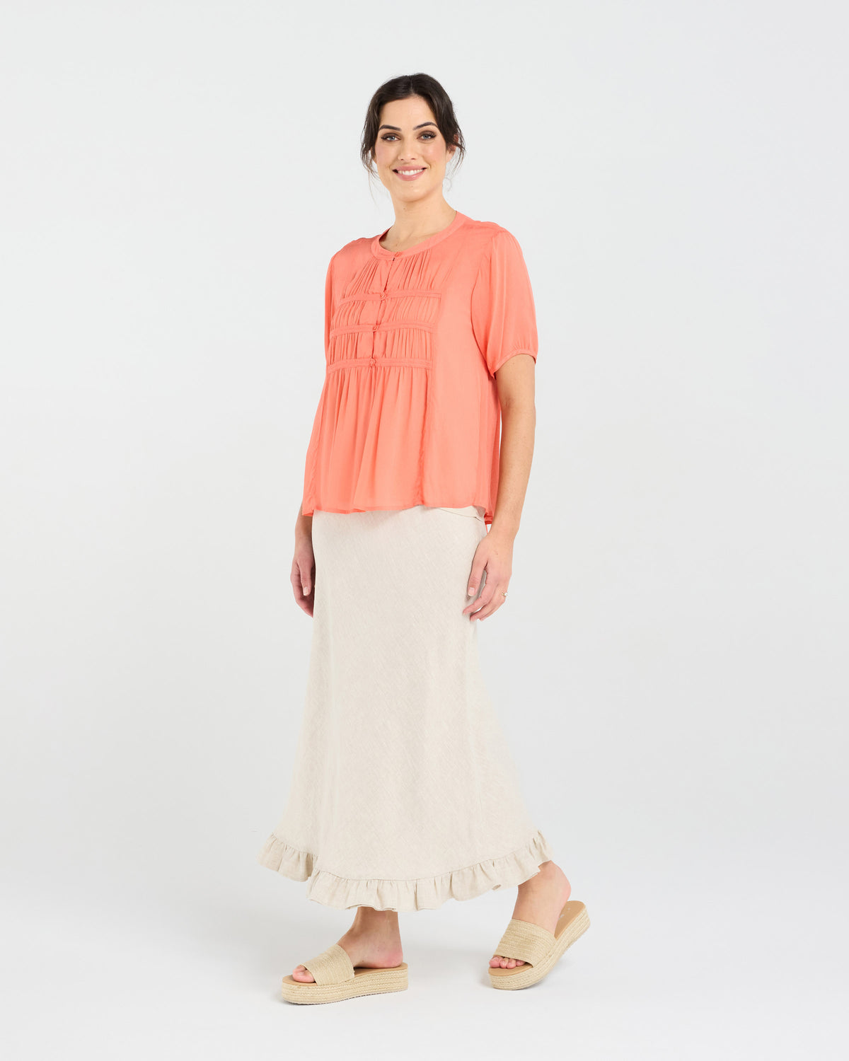 Hilarie Gathered Front Top