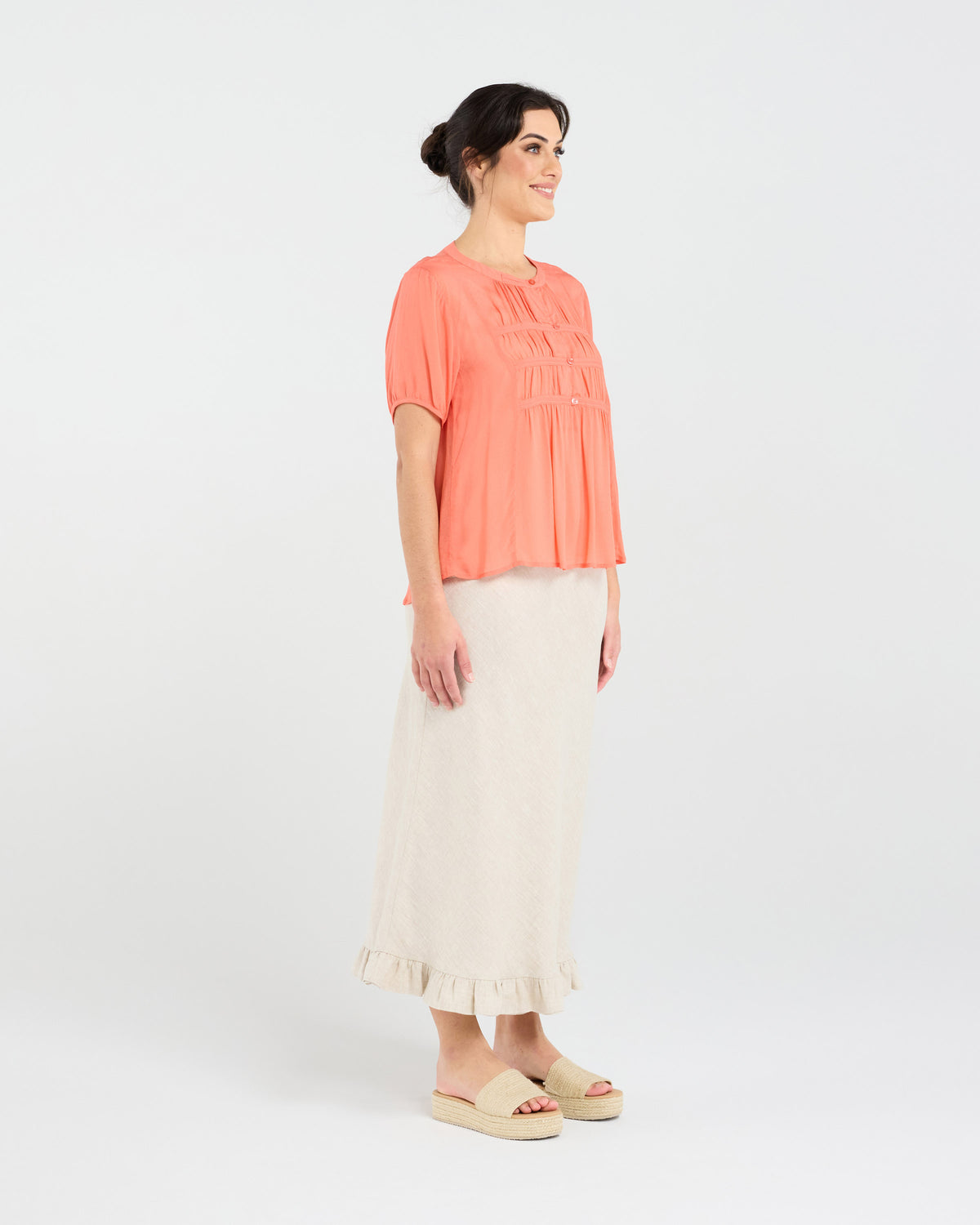 Hilarie Gathered Front Top