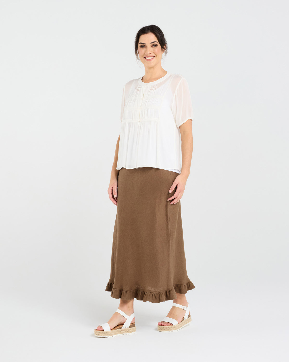 Hilarie Gathered Front Top