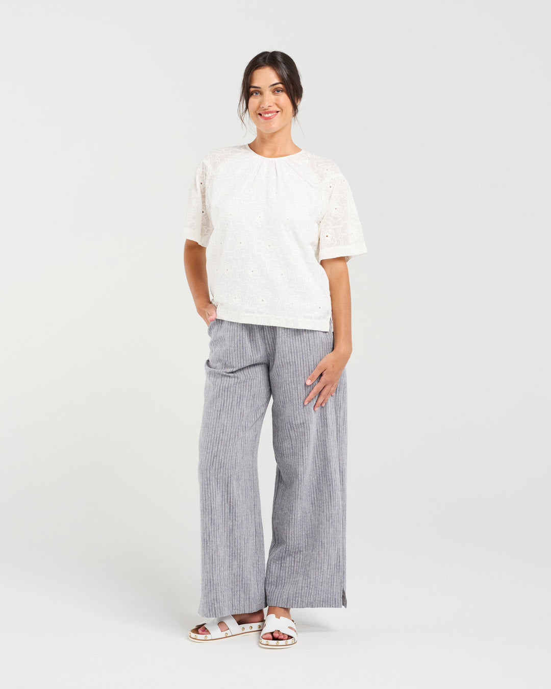 Sonia Gathered Short Sleeve Top