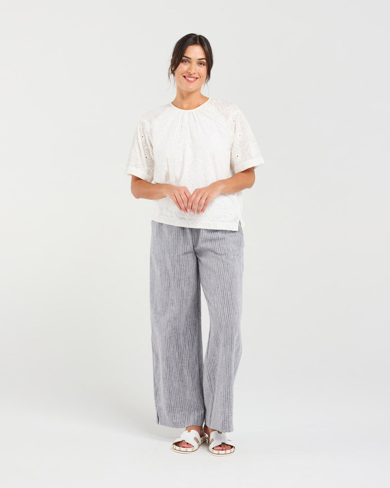 Sonia Gathered Short Sleeve Top