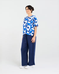 Solange Gathered Short Sleeve Top