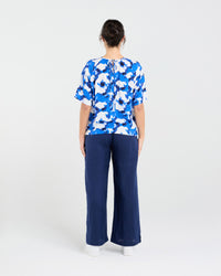 Solange Gathered Short Sleeve Top