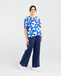Solange Gathered Short Sleeve Top