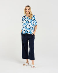 Solange Gathered Short Sleeve Top