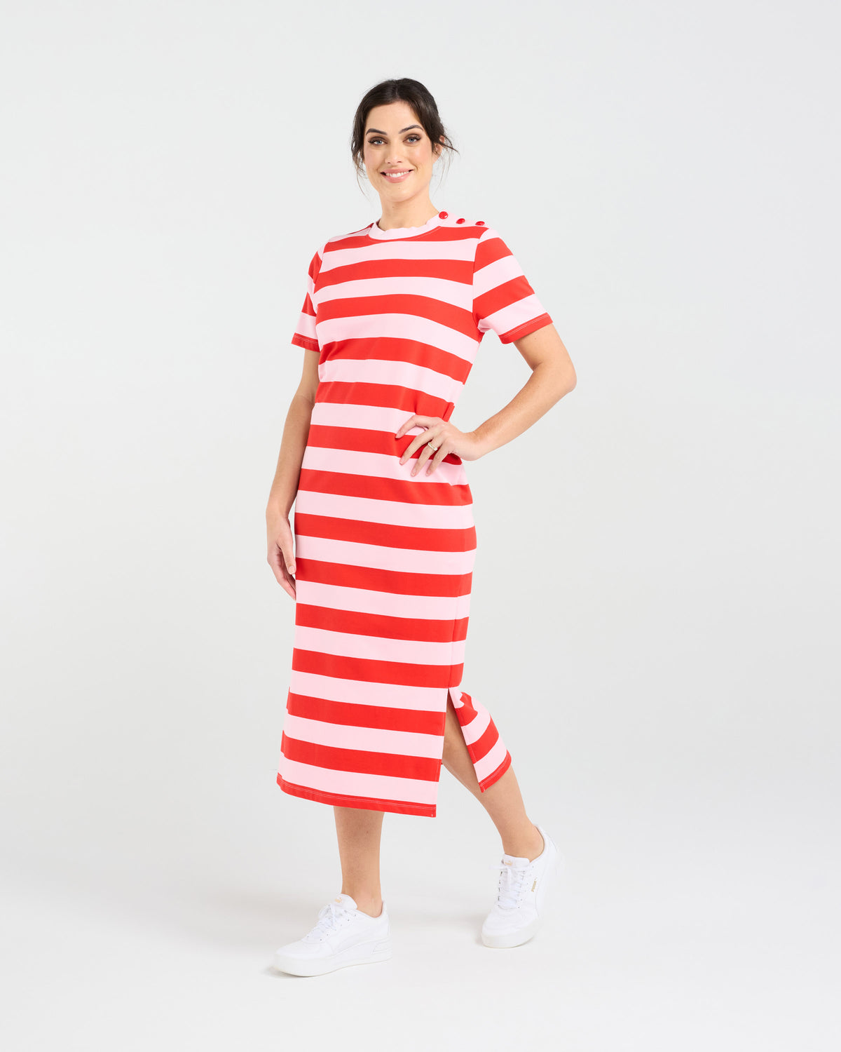 Emily Striped T-shirt Dress