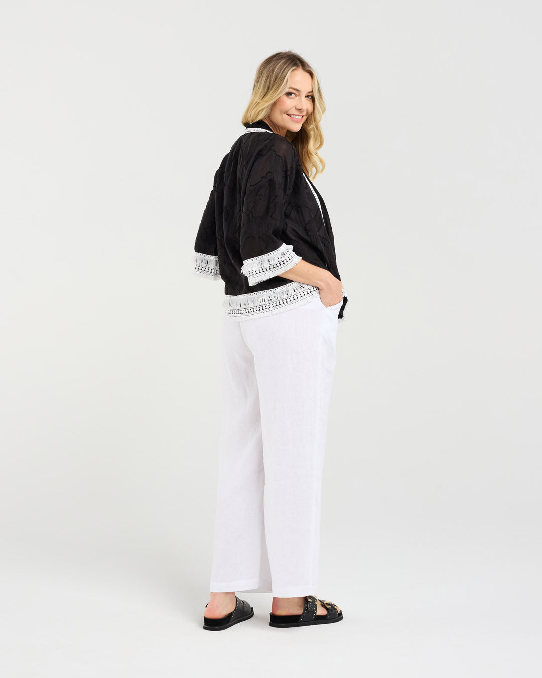 Nanette Fringe Trim Cover-up