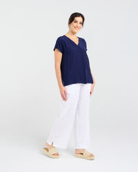 Leonne V-neck Shell Top