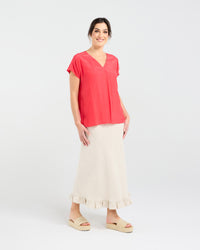 Leonne V-neck Shell Top