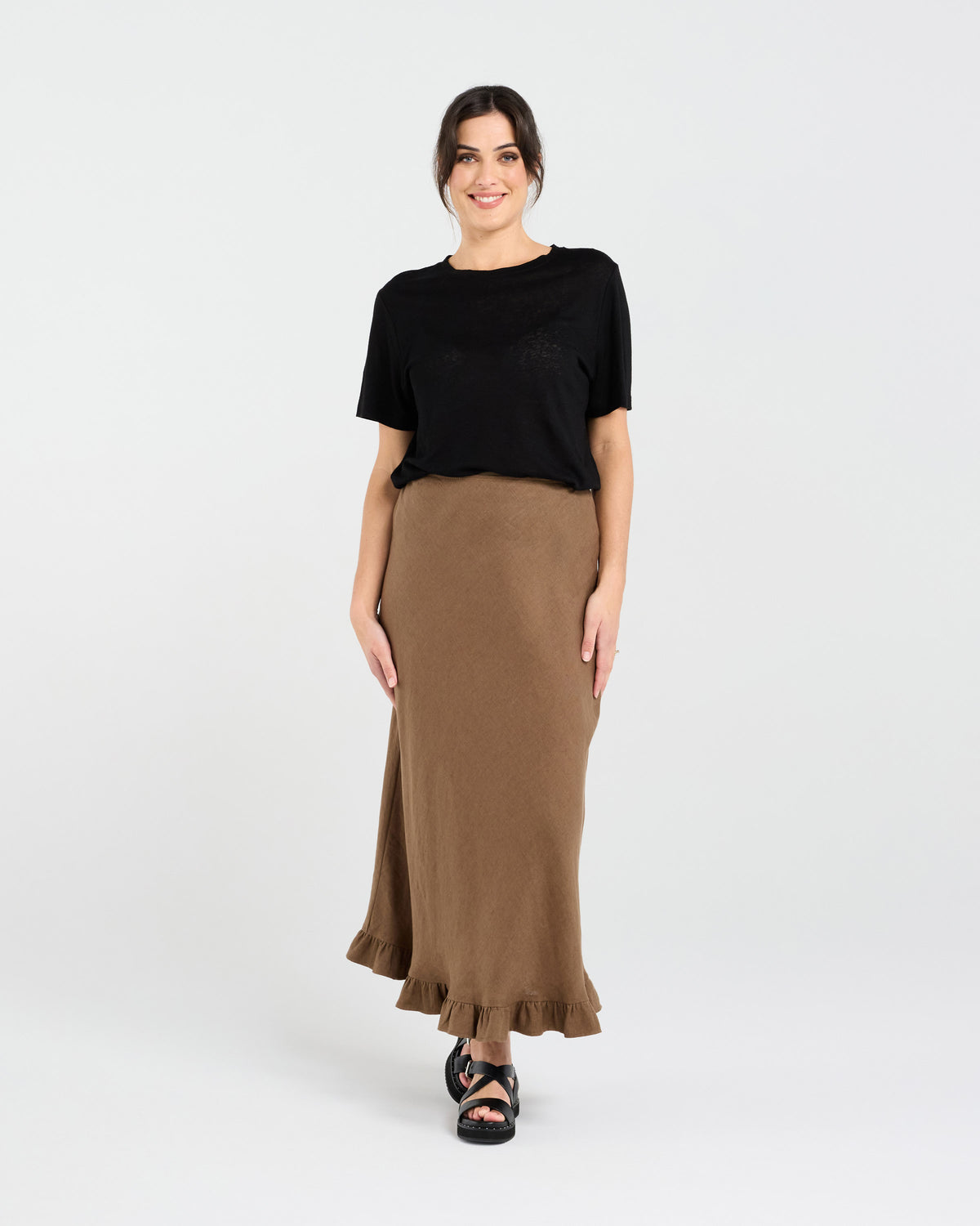 Carine Frill Hem Linen Skirt