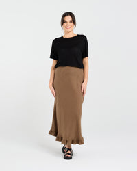 Carine Frill Hem Linen Skirt