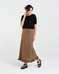 Carine Frill Hem Linen Skirt
