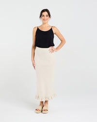 Carine Frill Hem Linen Skirt