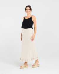 Carine Frill Hem Linen Skirt