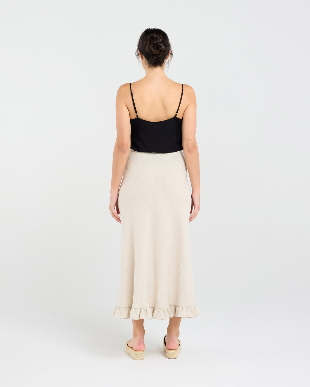 Carine Frill Hem Linen Skirt