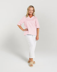 Ruffle V Neck Top