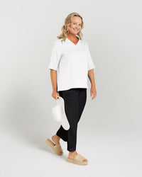 Ruffle V Neck Top