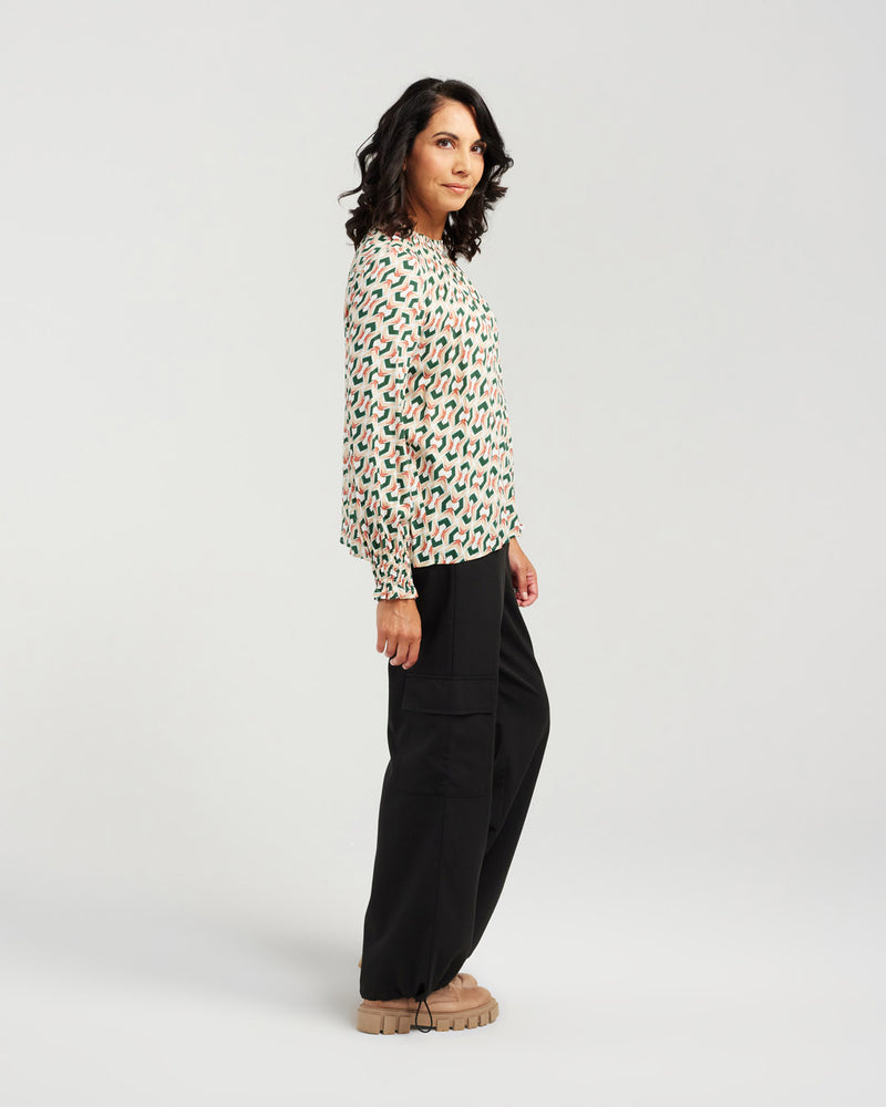 Soft Gathered Neck Top