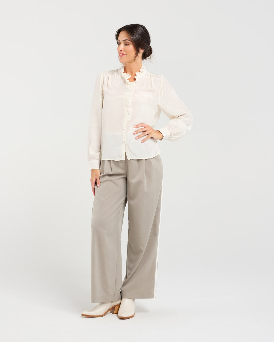 Amelia Lace Trim Shirt