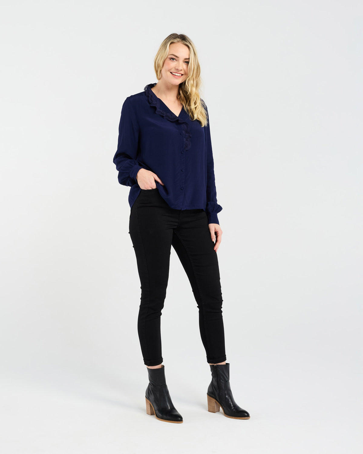 Amelia Lace Trim Shirt