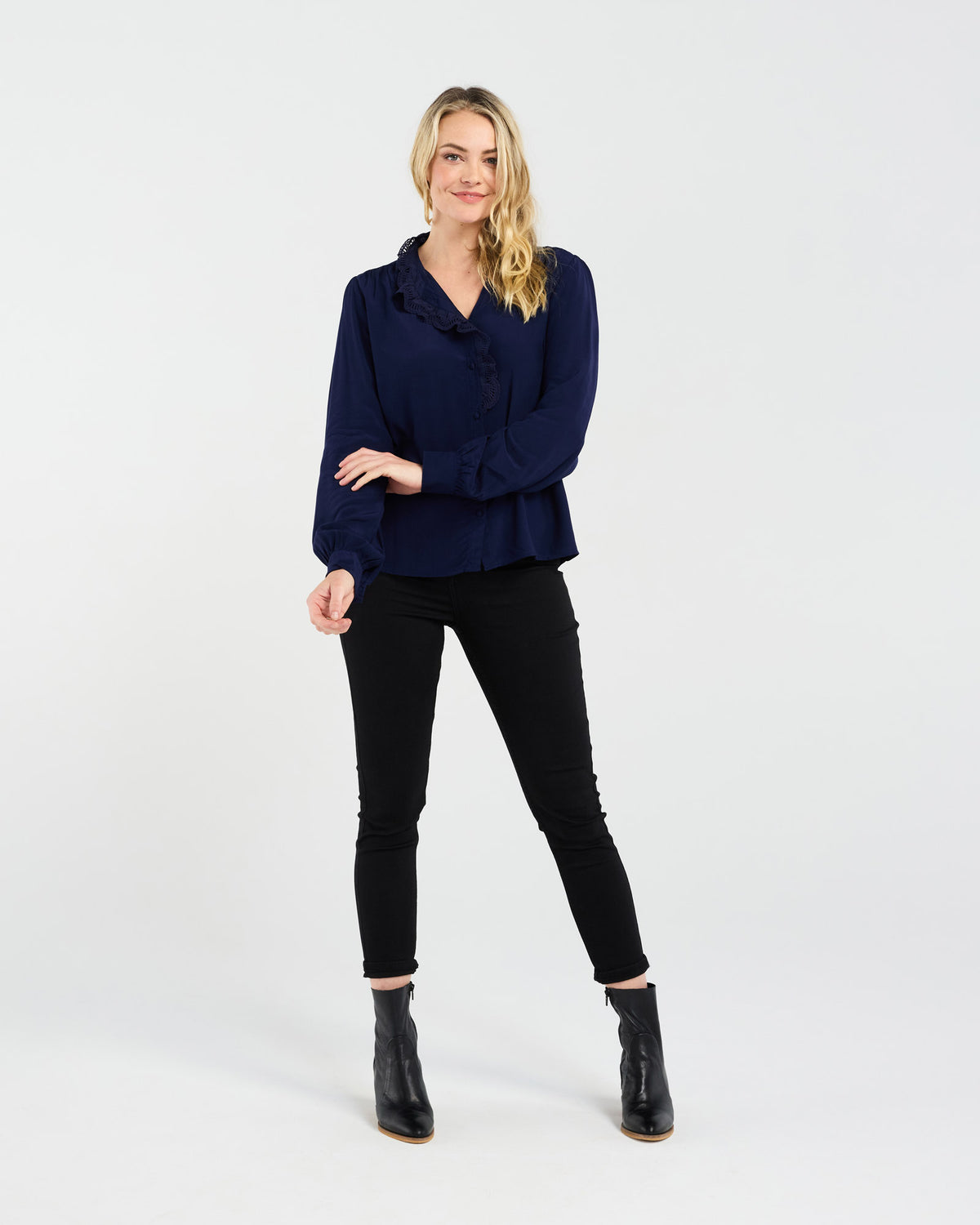 Amelia Lace Trim Shirt